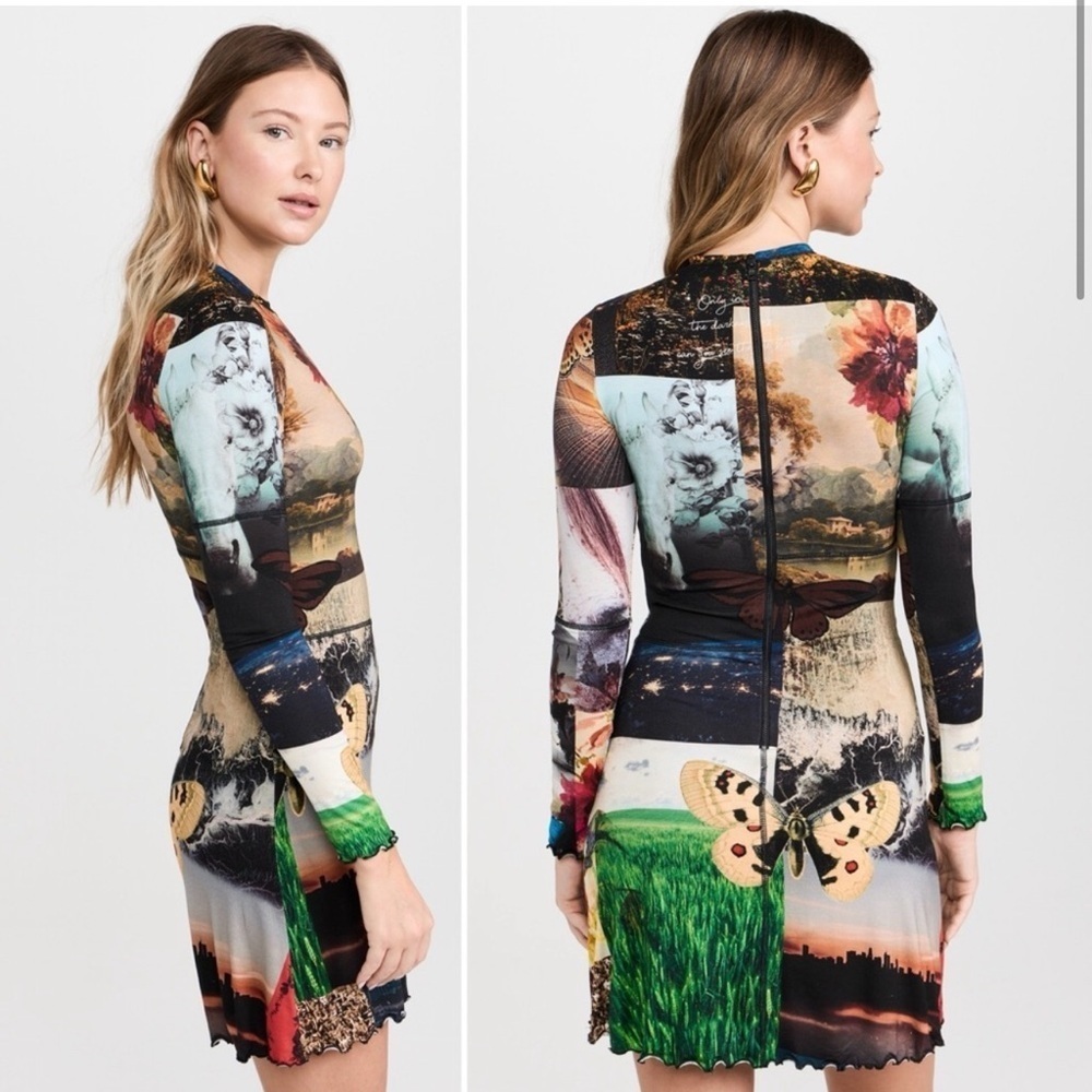 Alice + Olivia Delora Mini Dress in Eco Fusion New with Tags! - Picture 4 of 12